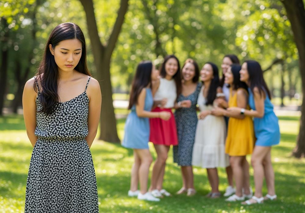 Personne mise à l'écart par un groupe